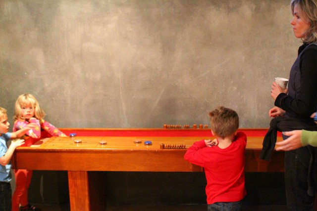 Kids playing table game