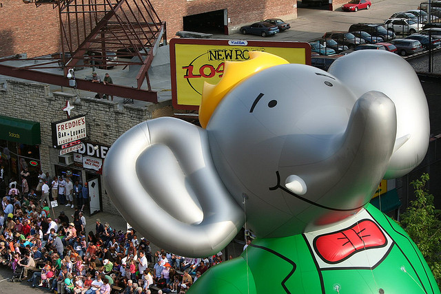 Babar float in parade