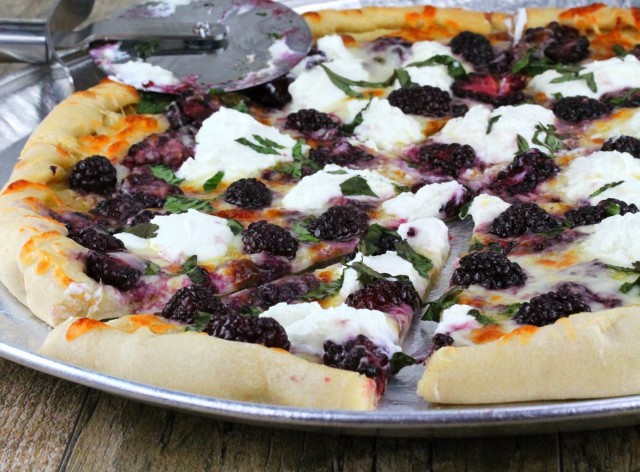 Blackberry Basil Ricotta Pizza 2