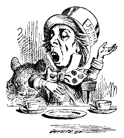 mad hatter tenniel Alice in Wonderland 