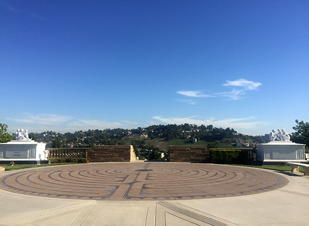 The Forest Lawn Labyrinth is small but offers incredible views of LA. It was modeled after the famous spiral at Chartres, France.
