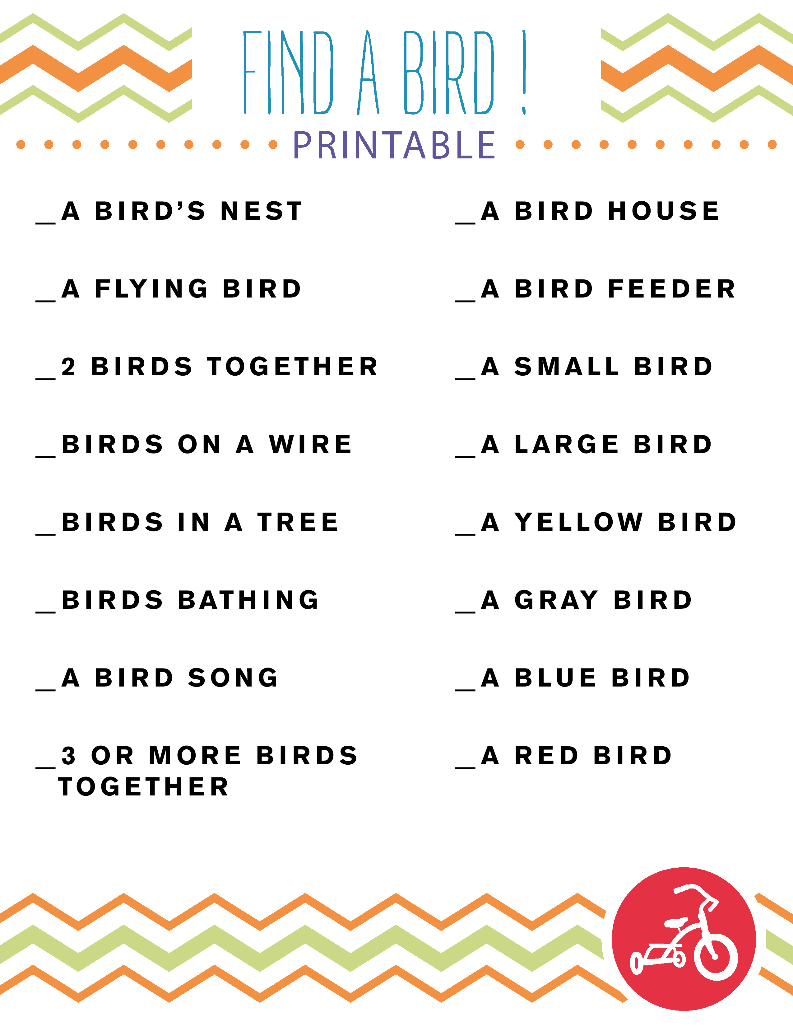 find-a-bird-checklist