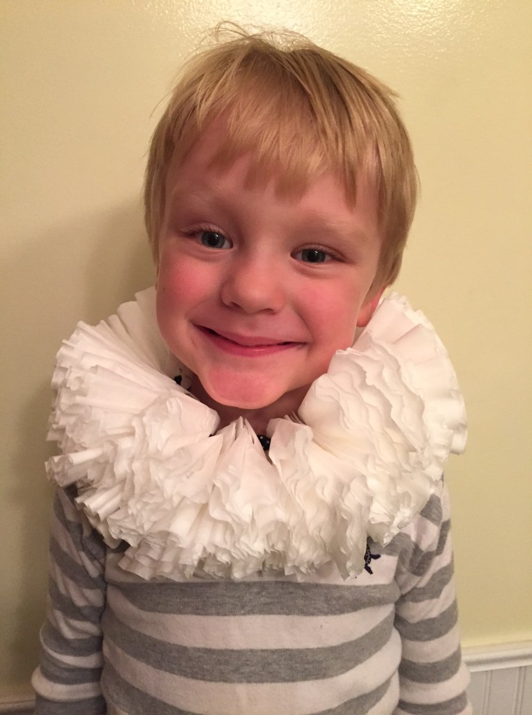 elizabethan collar shakespeare costume kid