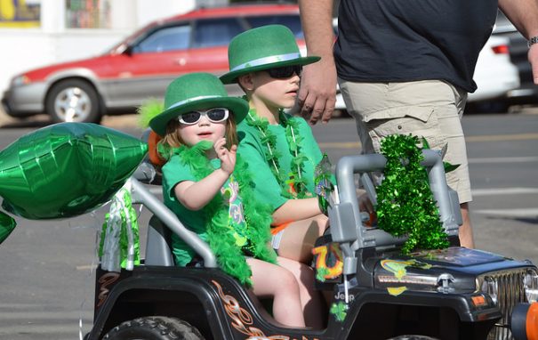Kids in St Patricks Day parade
